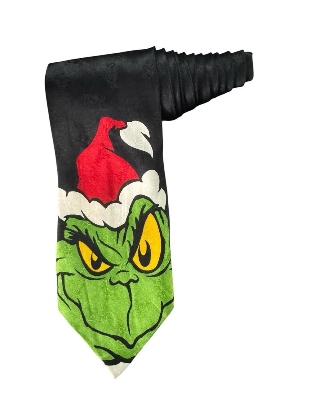 Dr Seuss How The Grinch Stole Christmas Vintage Novelty Necktie Cartoon Face